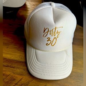 Dirty 30 White Trucker Hat